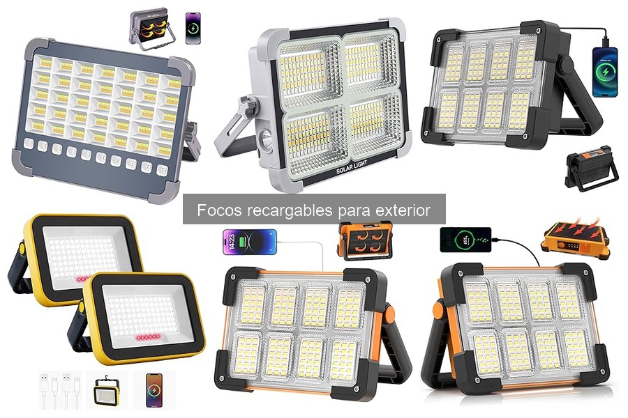 Accesorios esenciales para focos recargables en exterior