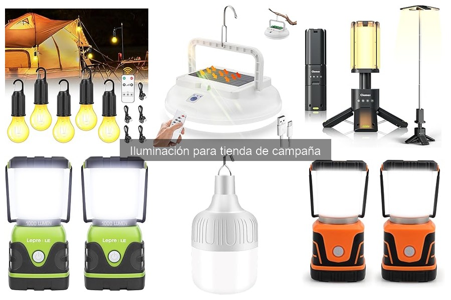 Alternativas a la iluminación eléctrica en tiendas de campaña
