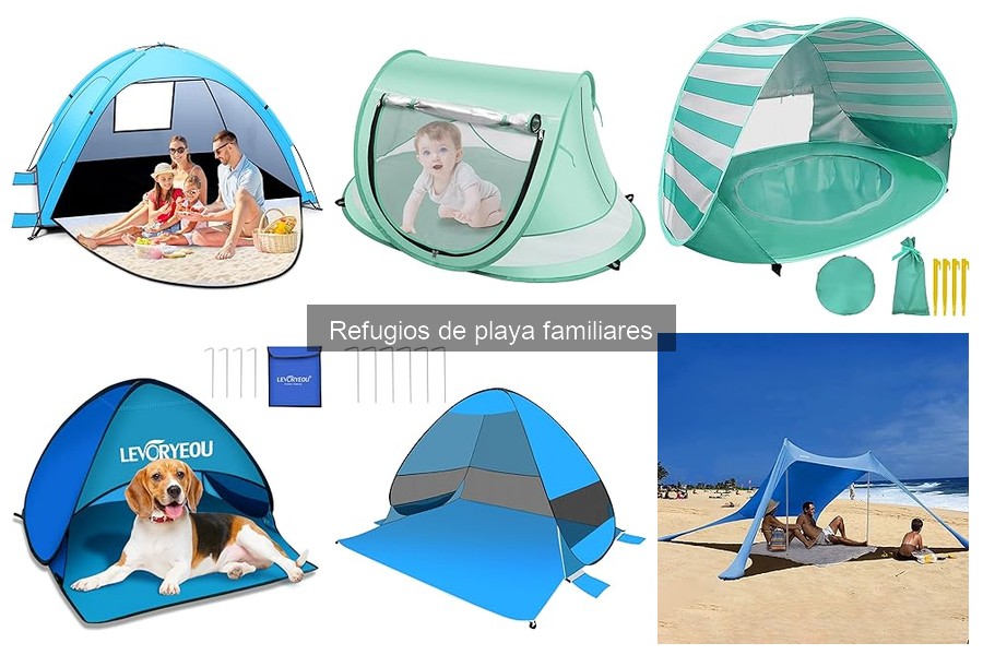 Alternativas a refugios de playa familiares para protección solar