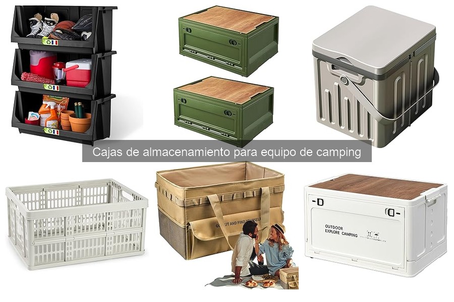 Cajas de almacenamiento de gran capacidad para camping