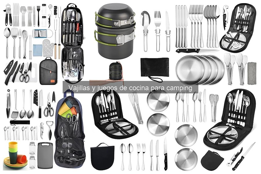 Capacidades de Vajillas de Acero Inoxidable para Camping
