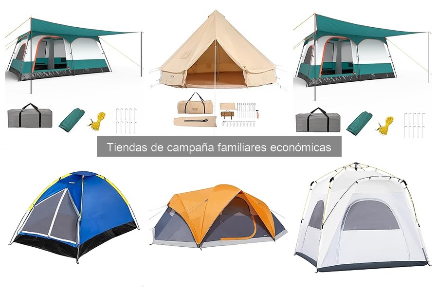 Características clave de tiendas de campaña familiares económicas
