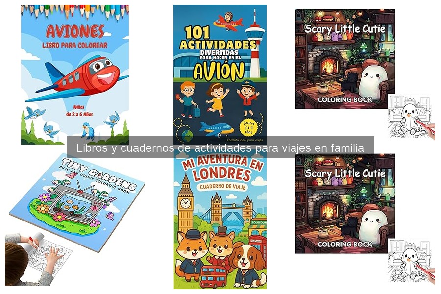 Características esenciales de libros de actividades para viajes