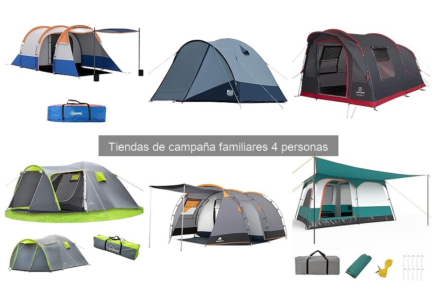Características esenciales de una tienda de campaña familiar 4p
