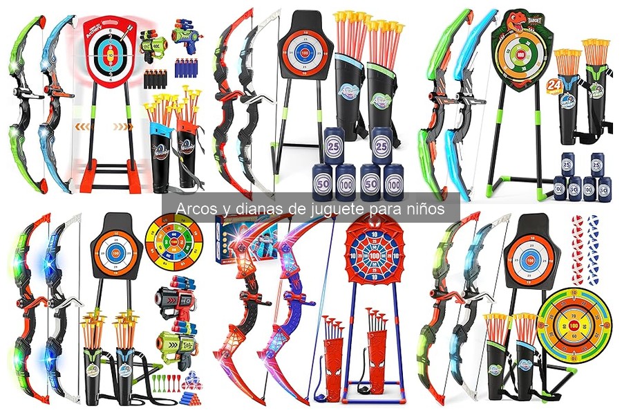 Cómo utilizar un arco y diana de juguete con niños