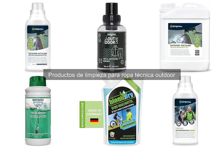 Comparativa de precios de productos de limpieza para ropa técnica