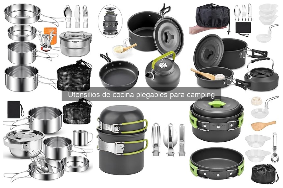 Comparativa de utensilios de cocina plegables para camping