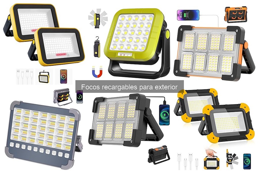 Comparativa: Focos recargables vs. focos solares para exteriores
