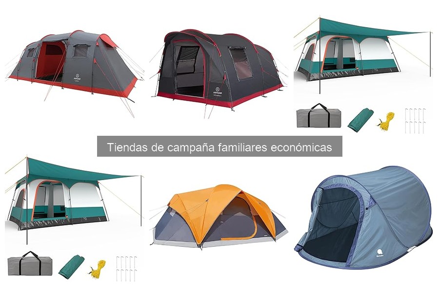 Comparativa: Tiendas de campaña familiares económicas vs. gama alta