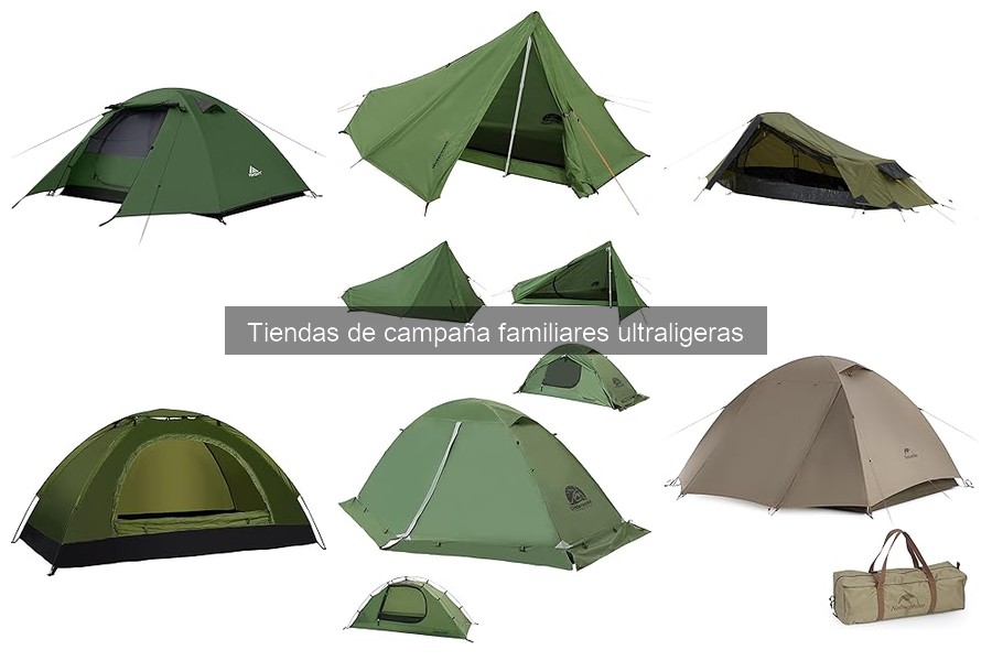 ¿Cuánto pesa una tienda de campaña familiar ultraligera?