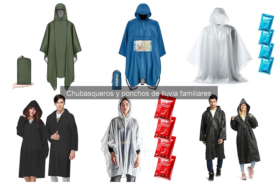 Dónde comprar chubasqueros y ponchos de lluvia familiares baratos