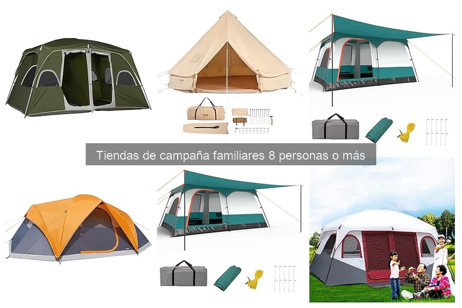 Dónde comprar tiendas de campaña familiares para 8 personas
