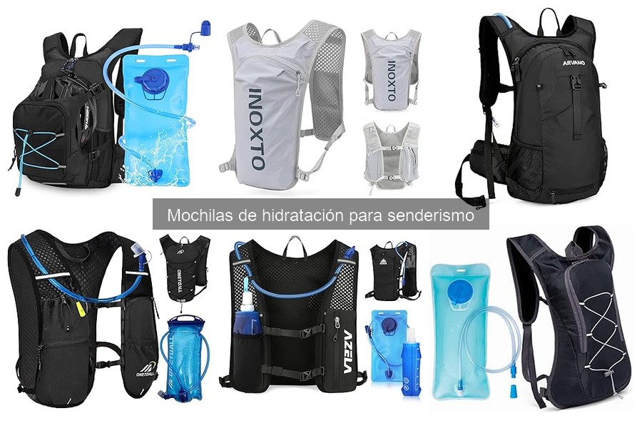 Estilos y diseños de mochilas de hidratación para senderismo
