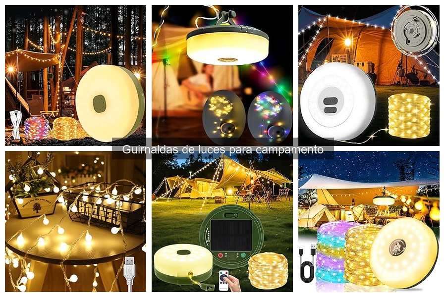 Guía de compra de guirnaldas de luces para campamento