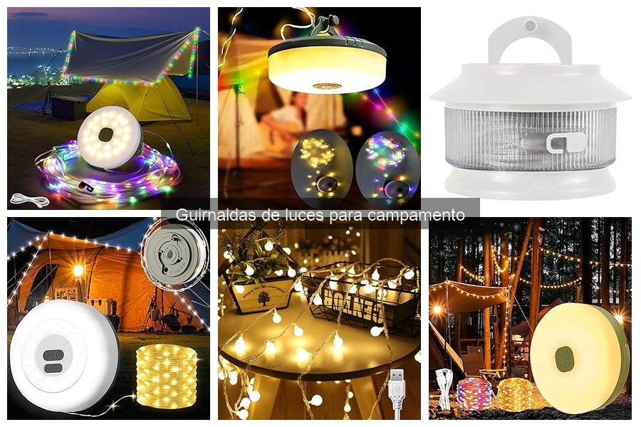 Guirnaldas de luces para campamento: Beneficios y características