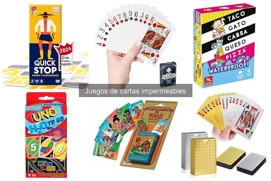 Juegos de cartas impermeables recomendados para niños