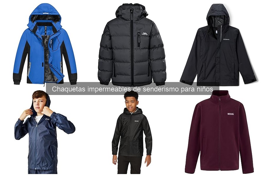 Mantén las chaquetas impermeables de senderismo para niños