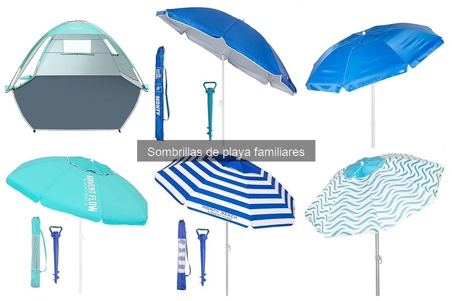 Mejores accesorios para complementar sombrillas de playa familiares