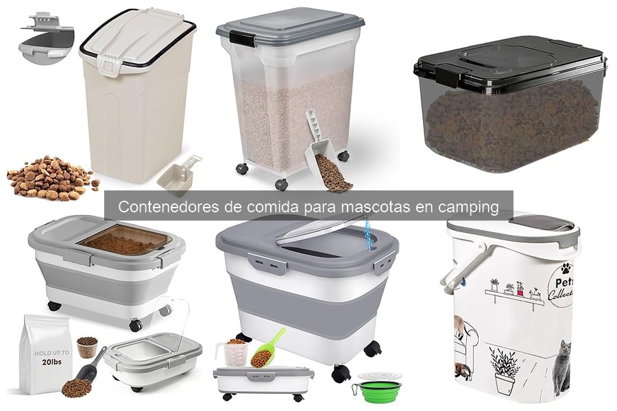 Mejores materiales para contenedores de comida de mascotas en camping
