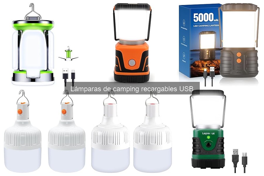 Mejores ofertas en lámparas de camping recargables USB