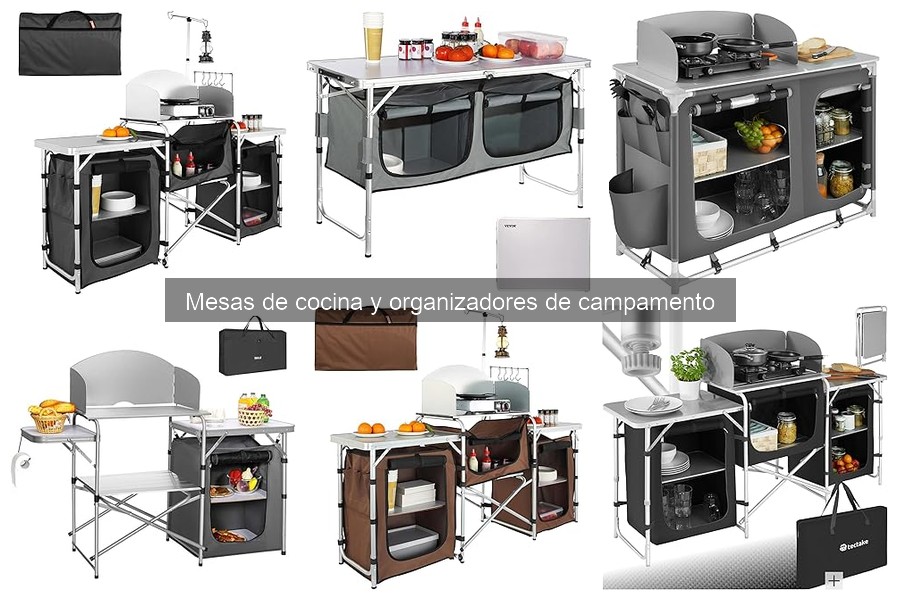 Mejores ofertas en mesas de cocina y organizadores de campamento