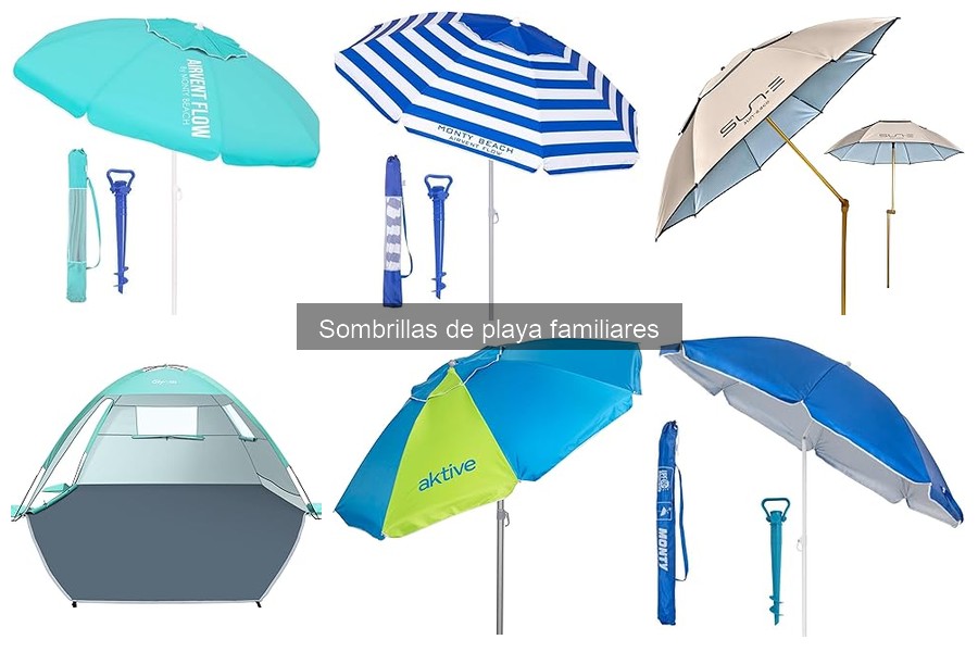 Mejores sombrillas de playa familiares para verano 2024
