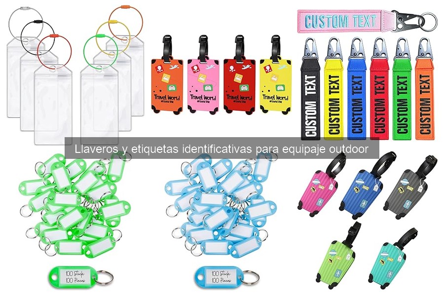 Personaliza llaveros y etiquetas identificativas para equipaje outdoor