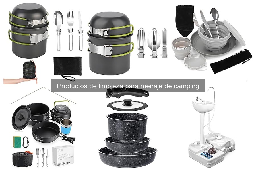 Productos de limpieza esenciales para menaje de camping