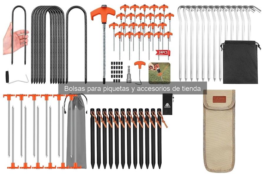 ¿Qué son las bolsas para piquetas y accesorios de tienda?