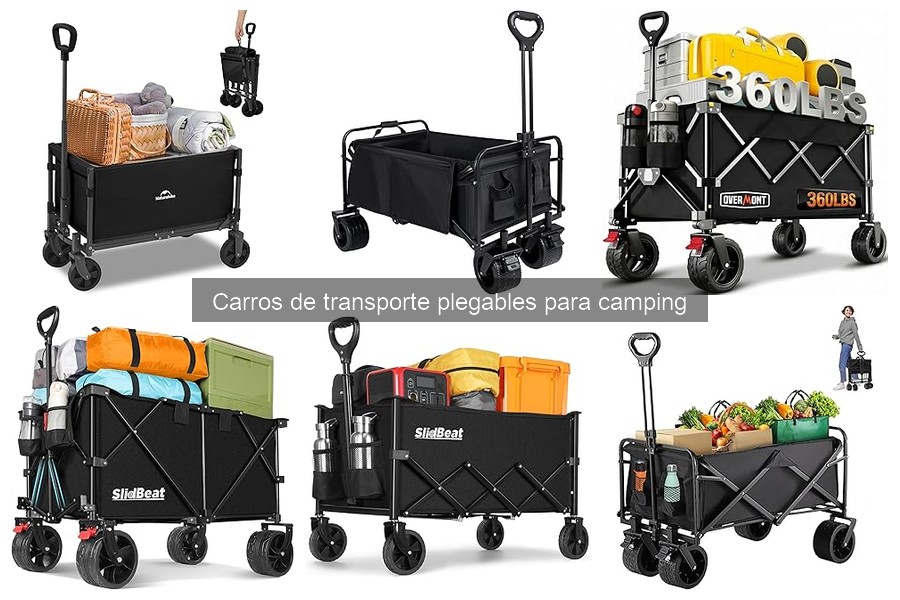 ¿Qué son los carros de transporte plegables para camping?