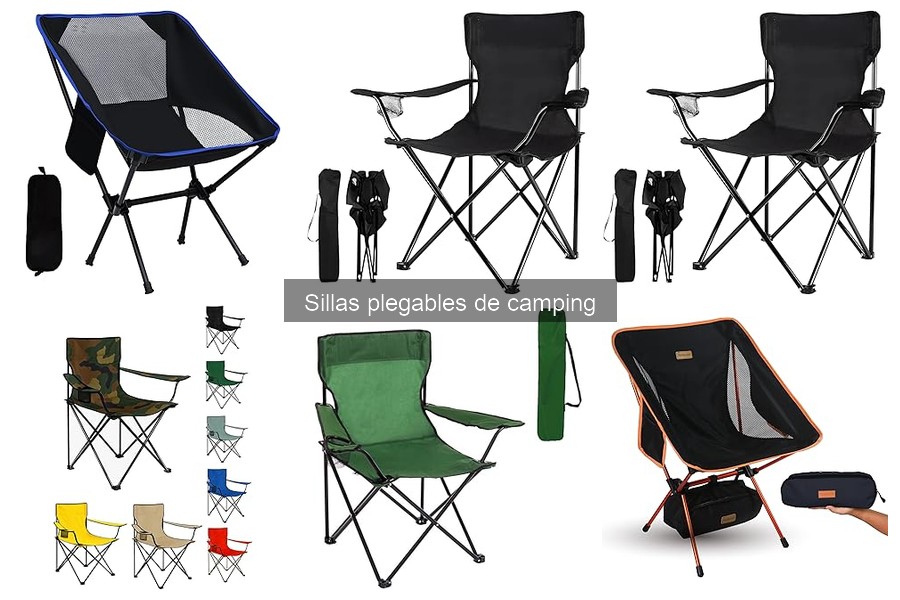 Sillas Plegables de Camping con Almacenamiento Integrado