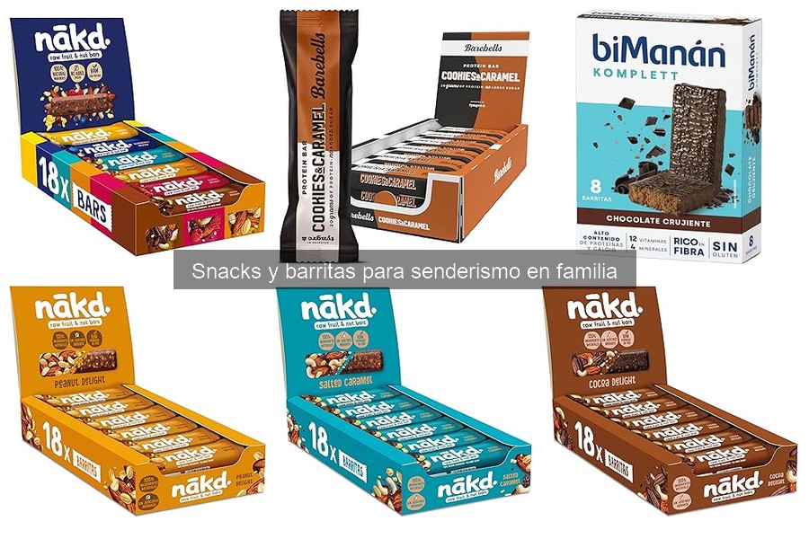 Snacks ideales para niños en senderismo familiar