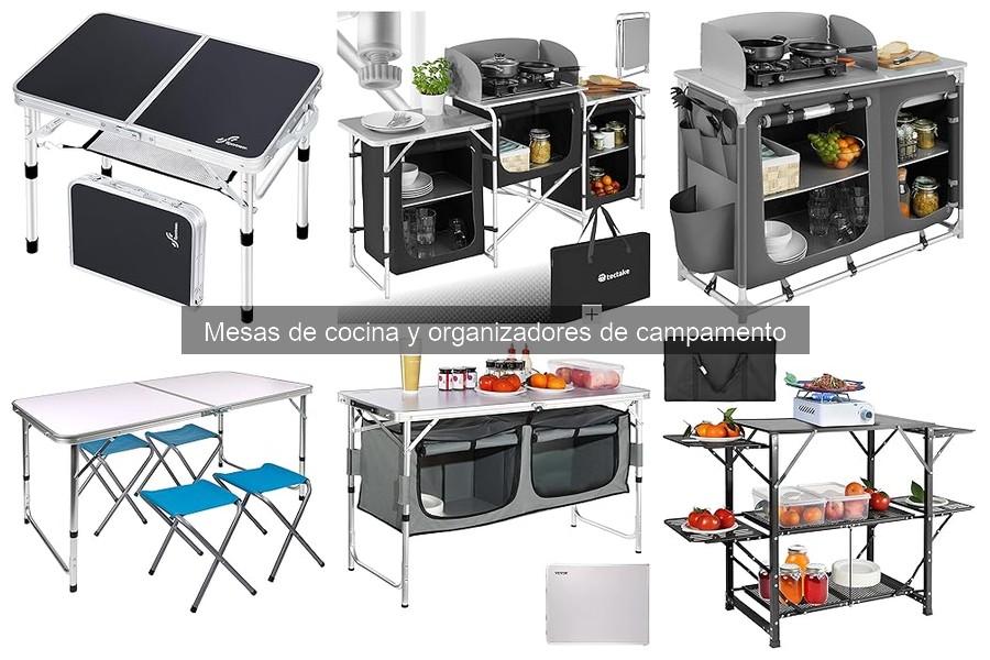 Soluciones de espacios reducidos: mesas y organizadores de camping