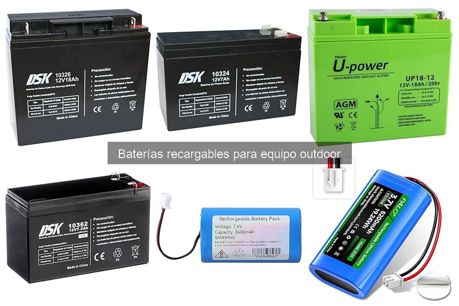 Tipos de baterías recargables para equipo outdoor