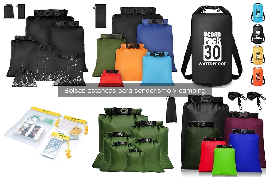Tipos de bolsas estancas para senderismo y camping