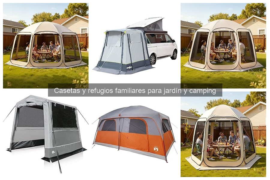 Tipos de casetas y refugios para jardín y camping