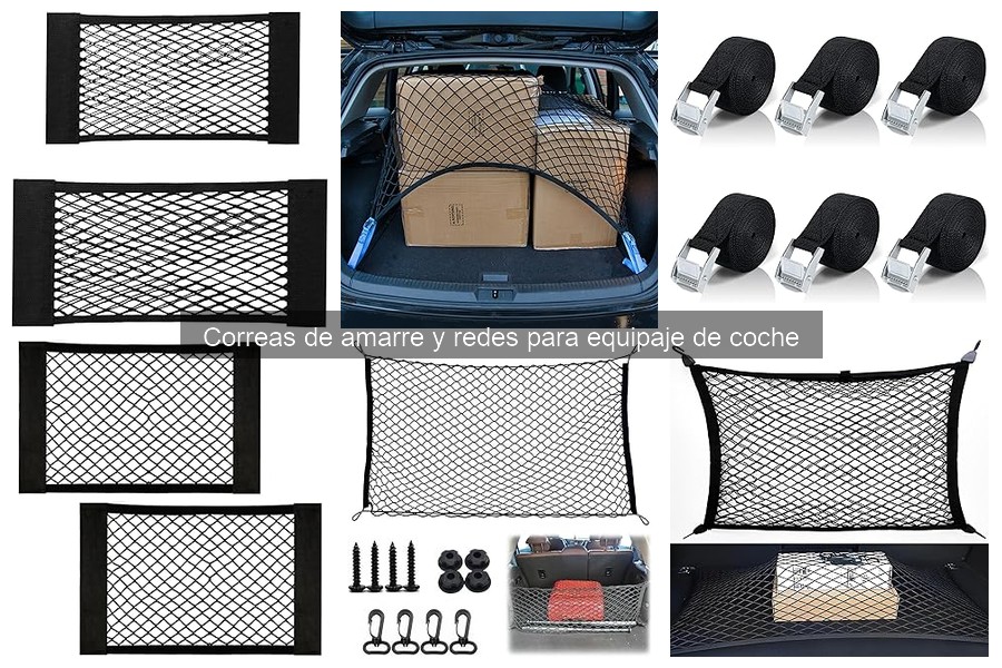 Tipos de correas y redes para equipaje de coche: ¿Cuál elegir?