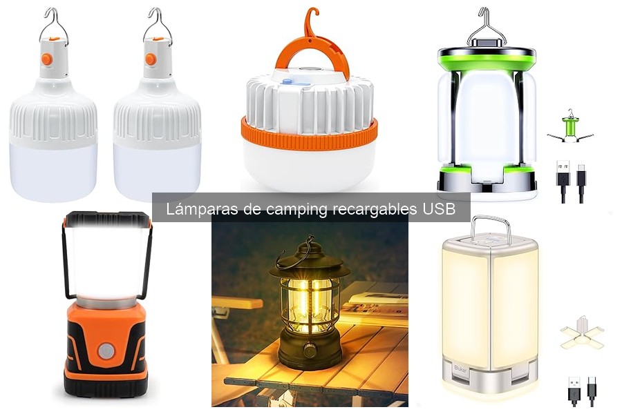 Tipos de lámparas de camping recargables USB: Guía 2023