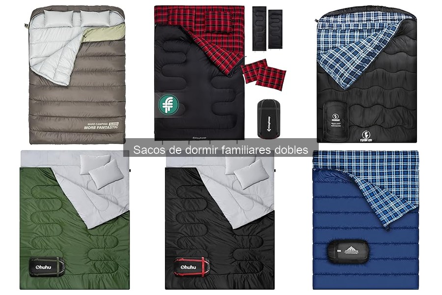 Tipos de sacos de dormir familiares dobles para tu camping