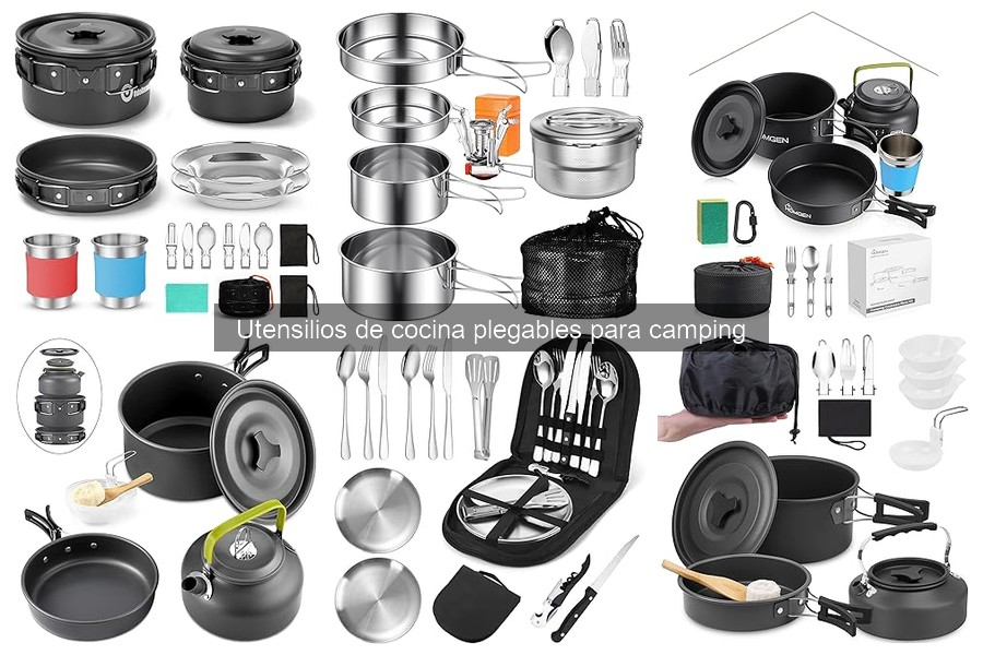 Utensilios de cocina plegables duraderos para camping